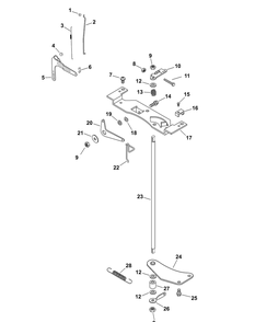 Kohler Cv23-75592 Engine Controls Diagram and Parts List for ENFORCER54 53AH3AGT050-23HP Cub Cadet Lawn Tractor